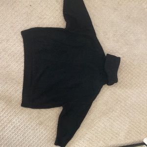 Fuzzy black turtleneck